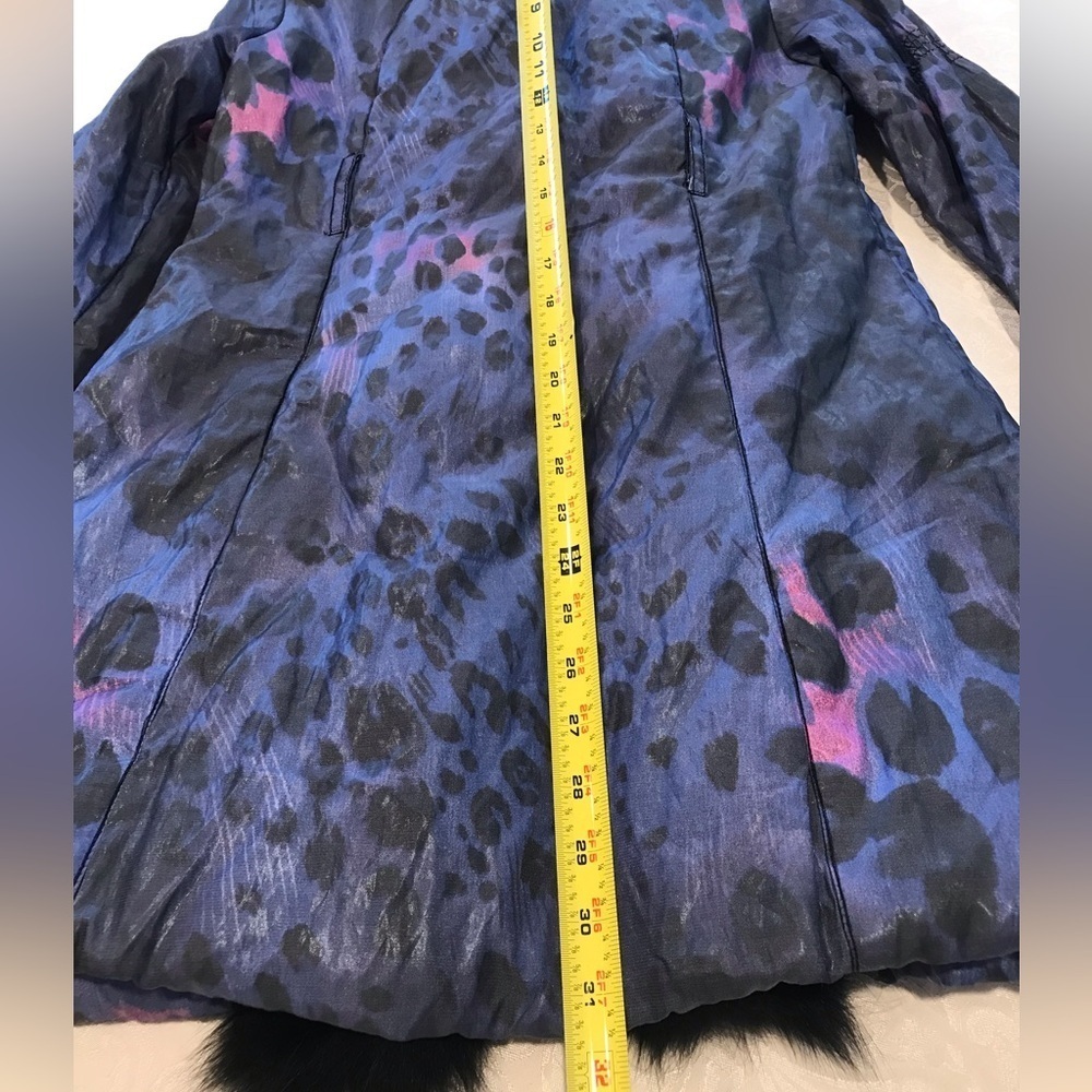 Colette Paris coat with real fur fox trim SZ S - Picture 8 of 13